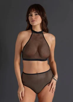 bonprix Wäsche·Erotikwäsche|Erotikwäsche^Neckholderbralette + Taillenstring (2-tlg.Set) schwarz