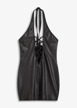 bonprix Wäsche·Erotikwäsche|Erotikwäsche^Neckholderkleid aus Wetlook schwarz