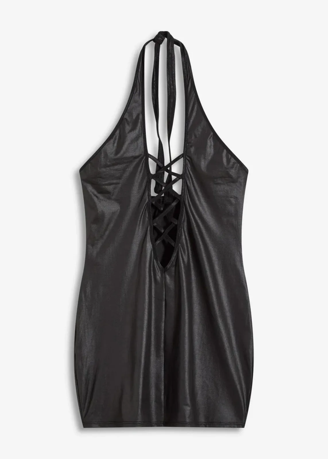 bonprix Wäsche·Erotikwäsche|Erotikwäsche^Neckholderkleid aus Wetlook schwarz