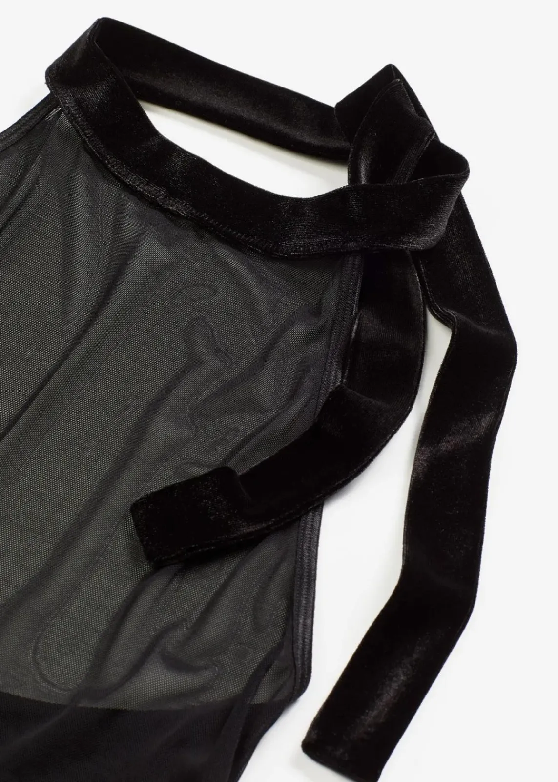 bonprix Wäsche·Erotikwäsche|Erotikwäsche^Neckholderkleid mit Samt schwarz