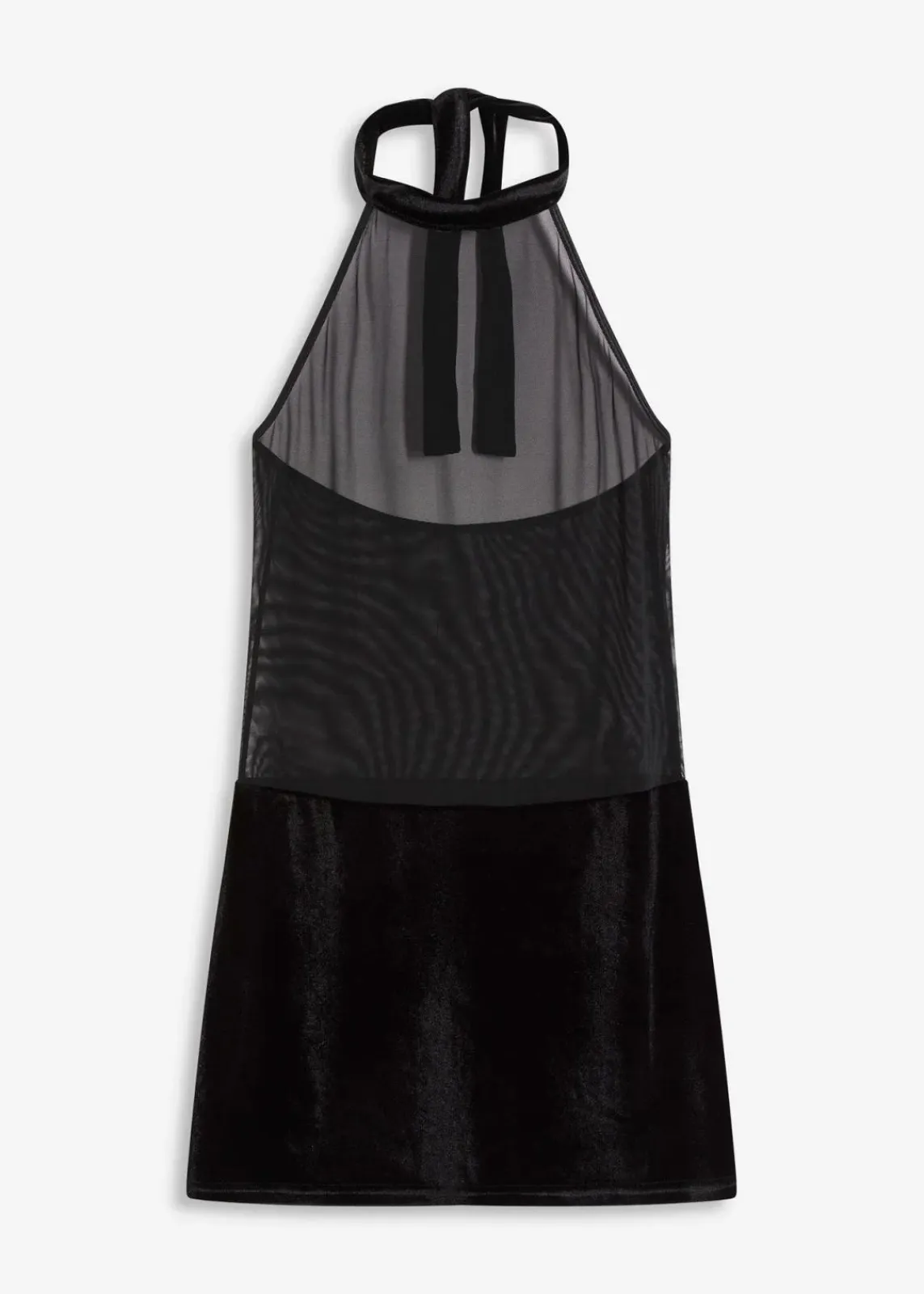 bonprix Wäsche·Erotikwäsche|Erotikwäsche^Neckholderkleid mit Samt schwarz