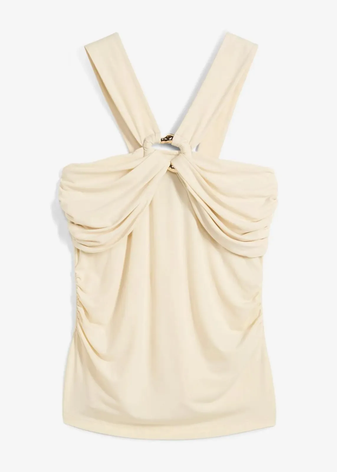 bonprix Shirts & Tops^Neckholder-Top mit gehämmerter Deko-Schnalle natur