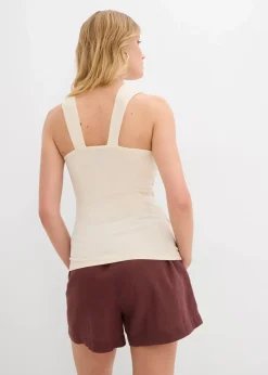 bonprix Shirts & Tops^Neckholder-Top mit gehämmerter Deko-Schnalle natur
