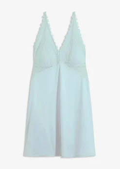 bonprix Wäsche·Corsagen & Negligés|Wäsche·Dessous^Negligé mit glänzendem Material hellmenthol