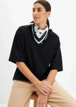 bonprix Schals & Tücher|Schuhe & Accessoires In Spezialgrößen·Tücher & Ponchos^Nicky Tuch mit Punkten weiß/schwarz gepunktet