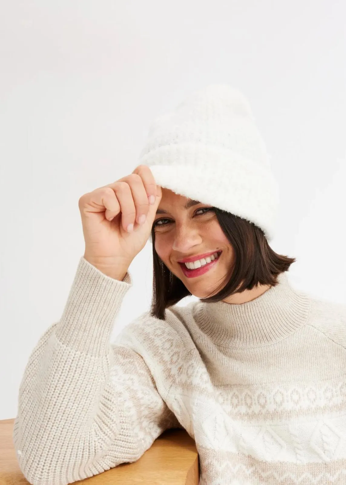 bonprix Bekleidung·Umstandsmode|Bekleidung·Jeans^Norweger-Pullover sand norwegermuster