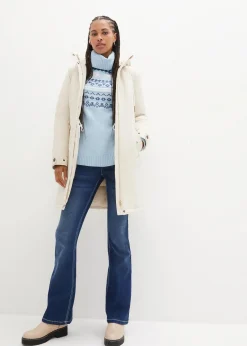 bonprix Bekleidung·Umstandsmode|Bekleidung·Jeans^Norweger-Rollkragenpullover nebelblau norwegermuster