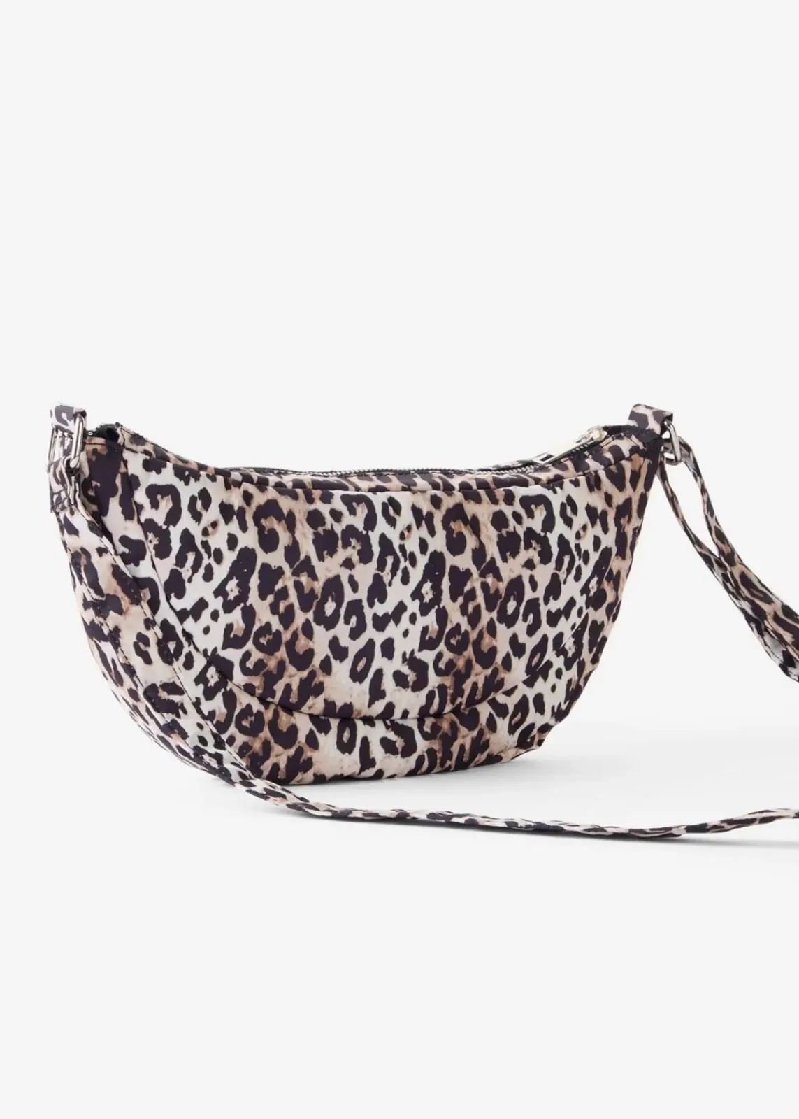 bonprix Taschen^Nylon Umhängetasche im Leo Look naturbeige/braun/schwarz leo bedruckt
