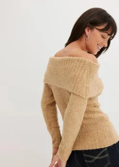 bonprix Bekleidung·Jeans|Pullover & Strickjacken^Off Shoulder Pullover latte macchiato