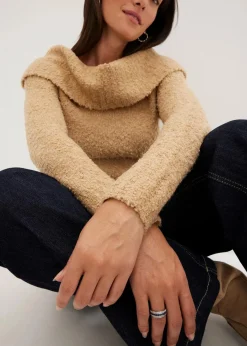 bonprix Bekleidung·Jeans|Pullover & Strickjacken^Off Shoulder Pullover latte macchiato