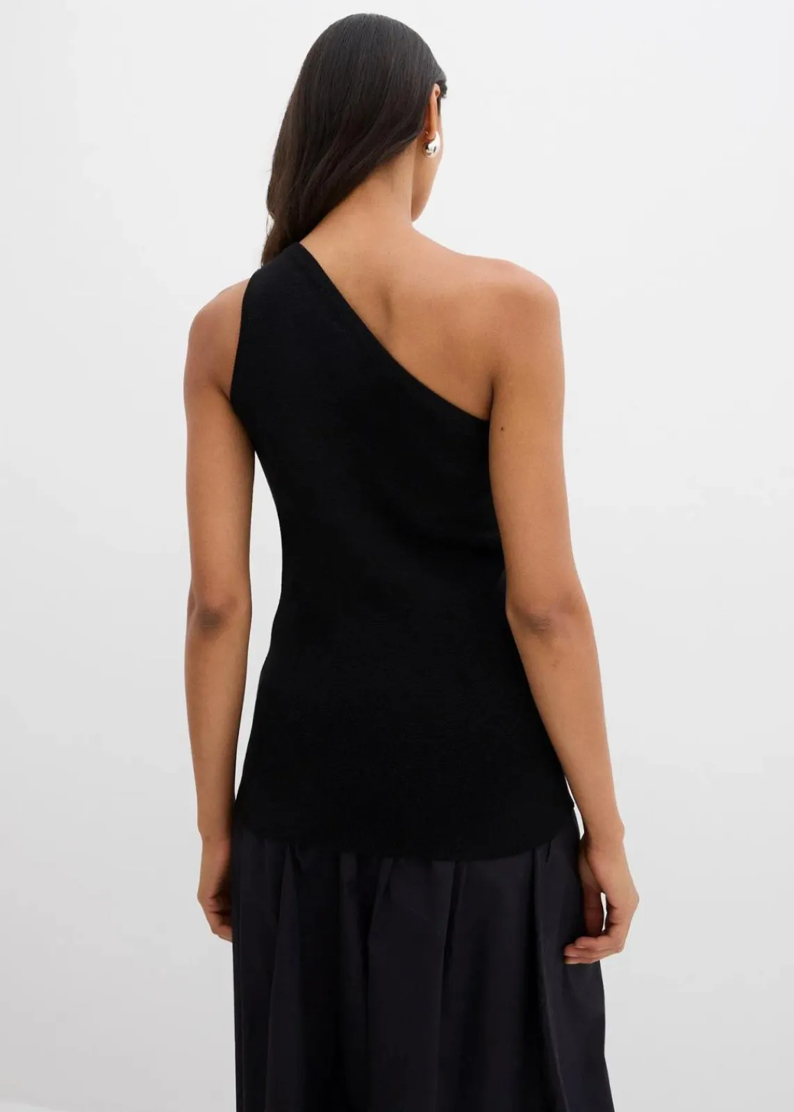 bonprix Bekleidung·Umstandsmode|Strickmode^Off-Shoulder Stricktop aus Viskose-Mix schwarz