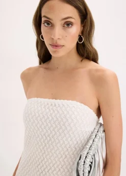 bonprix Kleider^Off-Shoulder-Kleid mit Spitze weiß