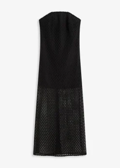 bonprix Kleider^Off-Shoulder-Kleid mit Spitze schwarz