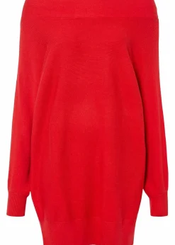 bonprix Pullover & Strickjacken|Nachhaltigere Materialien^Off-Shoulder-Pullover aus Viskose-Mix erdbeere