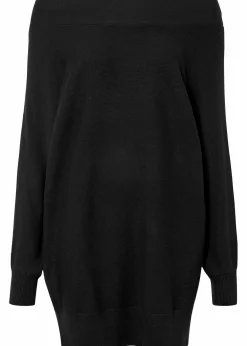 bonprix Bekleidung·Jeans|Nachhaltigere Materialien^Off-Shoulder-Pullover aus Viskose-Mix schwarz