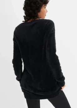 bonprix Bekleidung·Jeans|Pullover & Strickjacken^Off-Shoulder-Pullover mit Weihnachtsmotiv schwarz