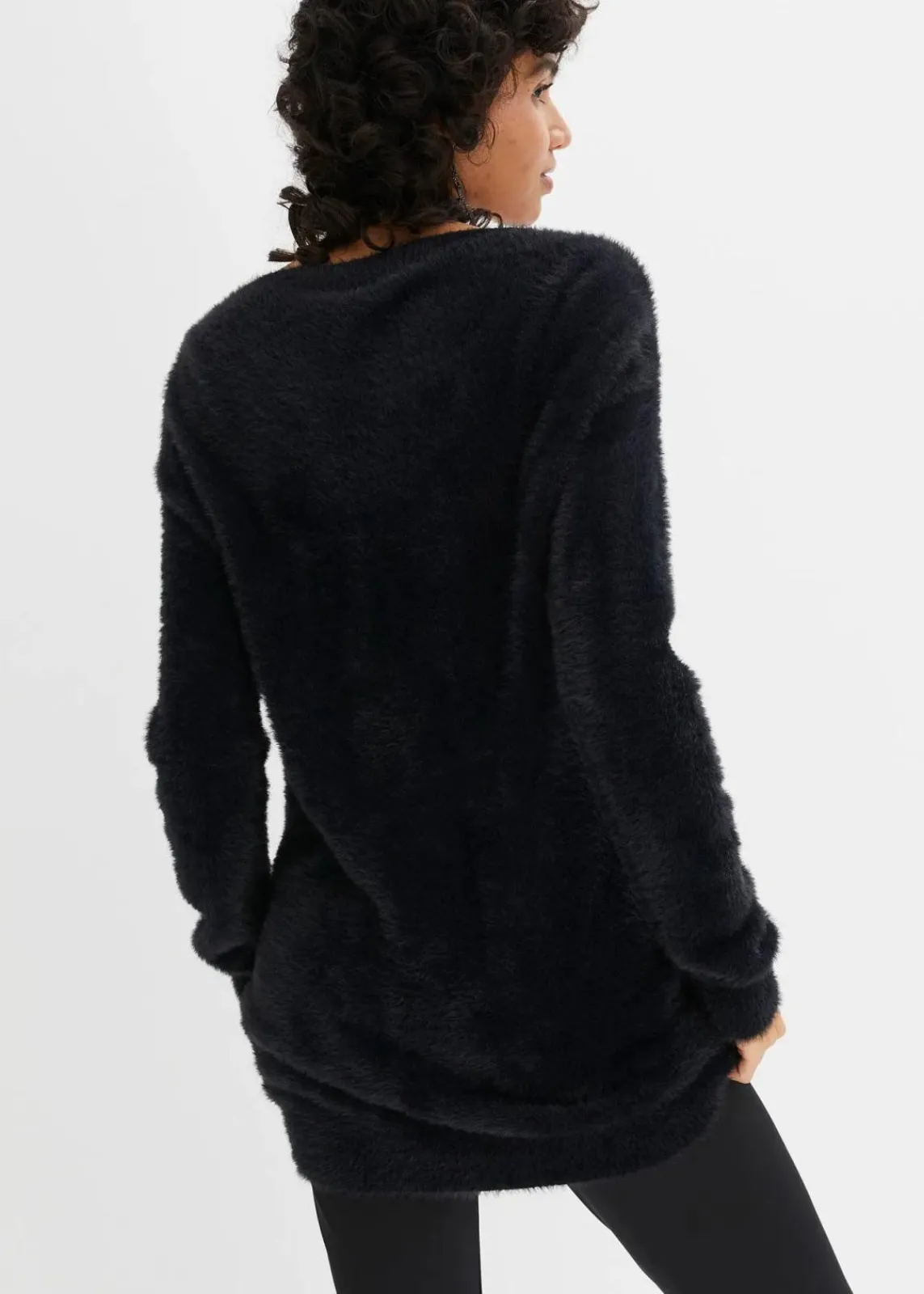 bonprix Bekleidung·Jeans|Pullover & Strickjacken^Off-Shoulder-Pullover mit Weihnachtsmotiv schwarz