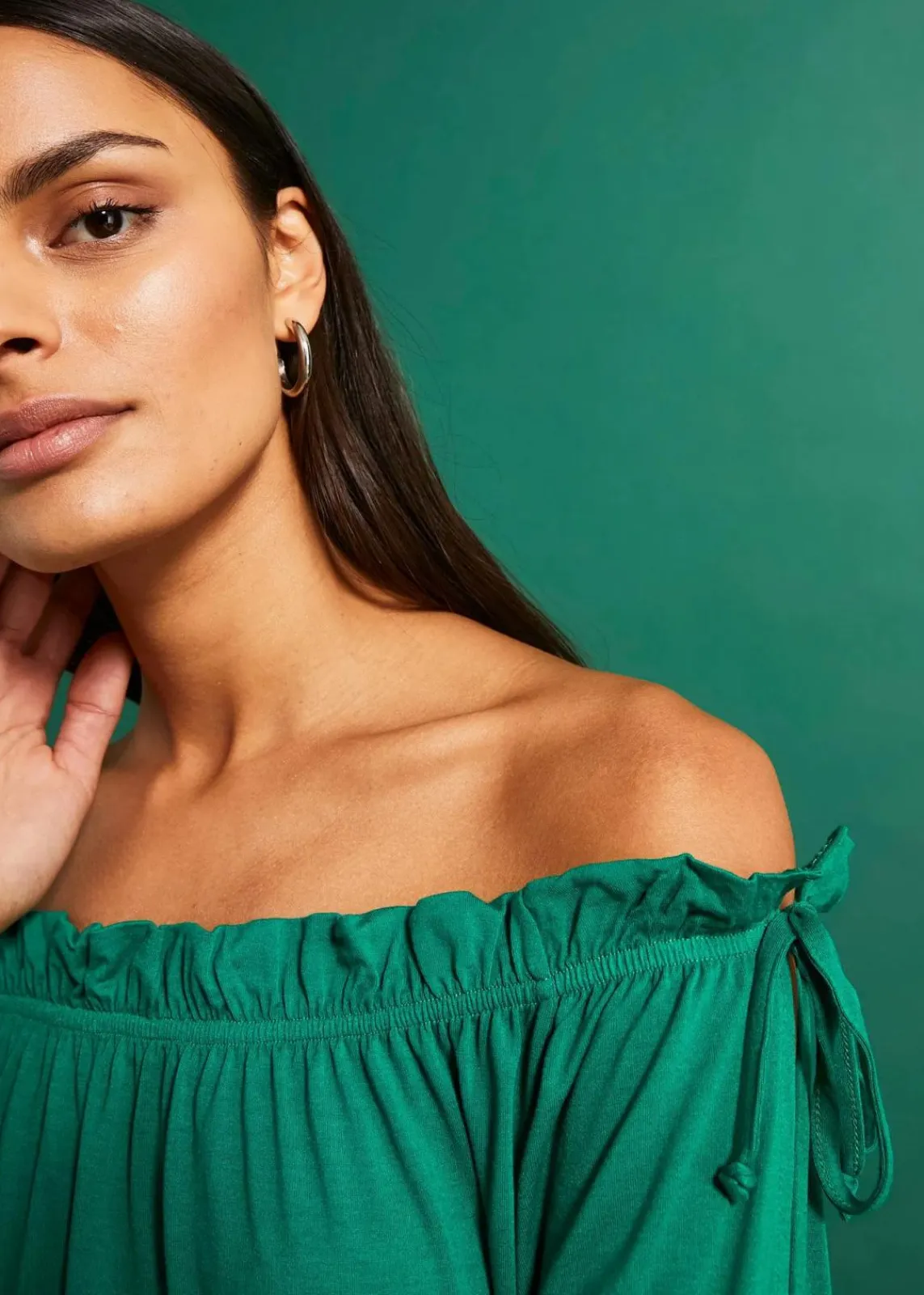 bonprix Shirts & Tops^Off-Shoulder-Shirt minzegrün