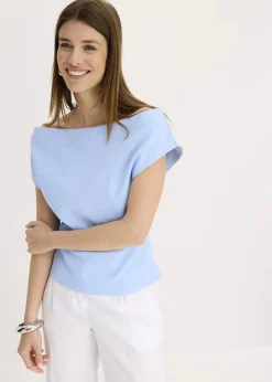 bonprix Shirts & Tops^Off-Shoulder-Shirt aus reiner Bio-Baumwolle hellblau
