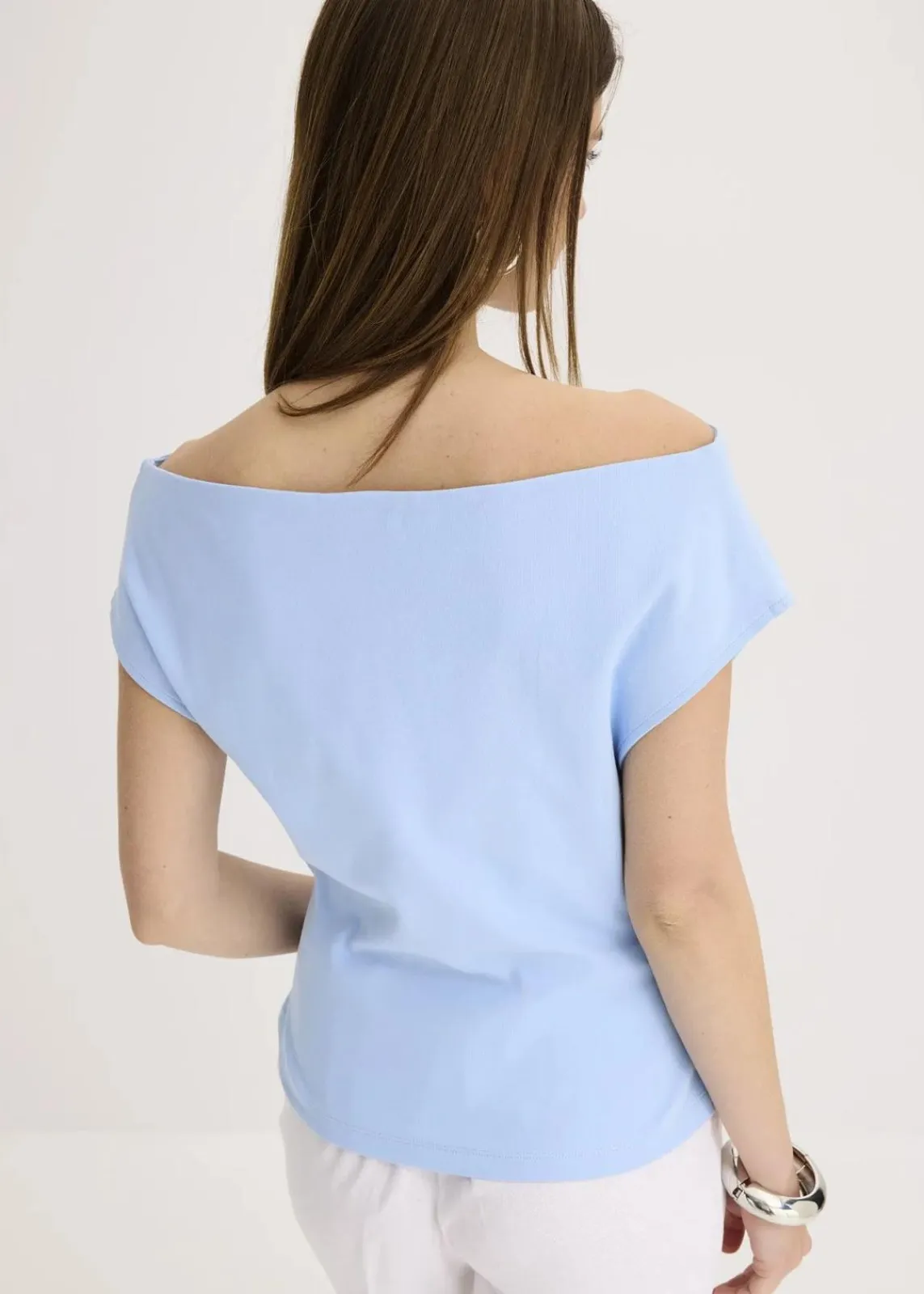 bonprix Shirts & Tops^Off-Shoulder-Shirt aus reiner Bio-Baumwolle hellblau