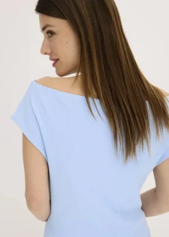 bonprix Shirts & Tops^Off-Shoulder-Shirt aus reiner Bio-Baumwolle hellblau