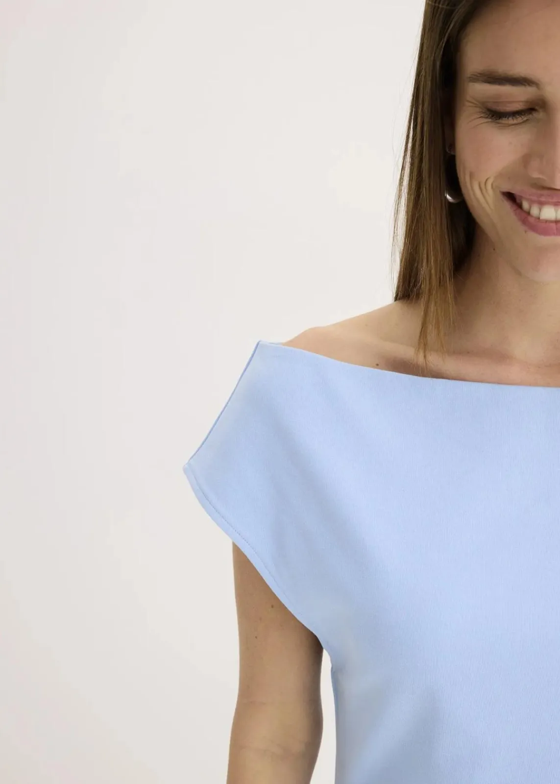bonprix Shirts & Tops^Off-Shoulder-Shirt aus reiner Bio-Baumwolle hellblau