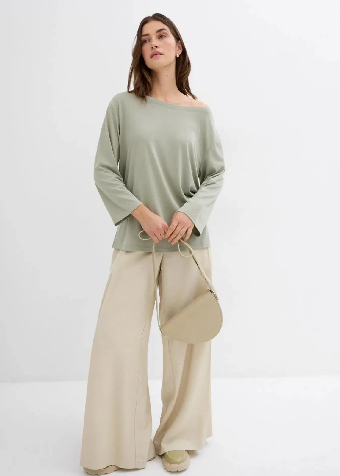 bonprix Shirts & Tops^Off-Shoulder-Shirt aus softem Modal-Mix seegras