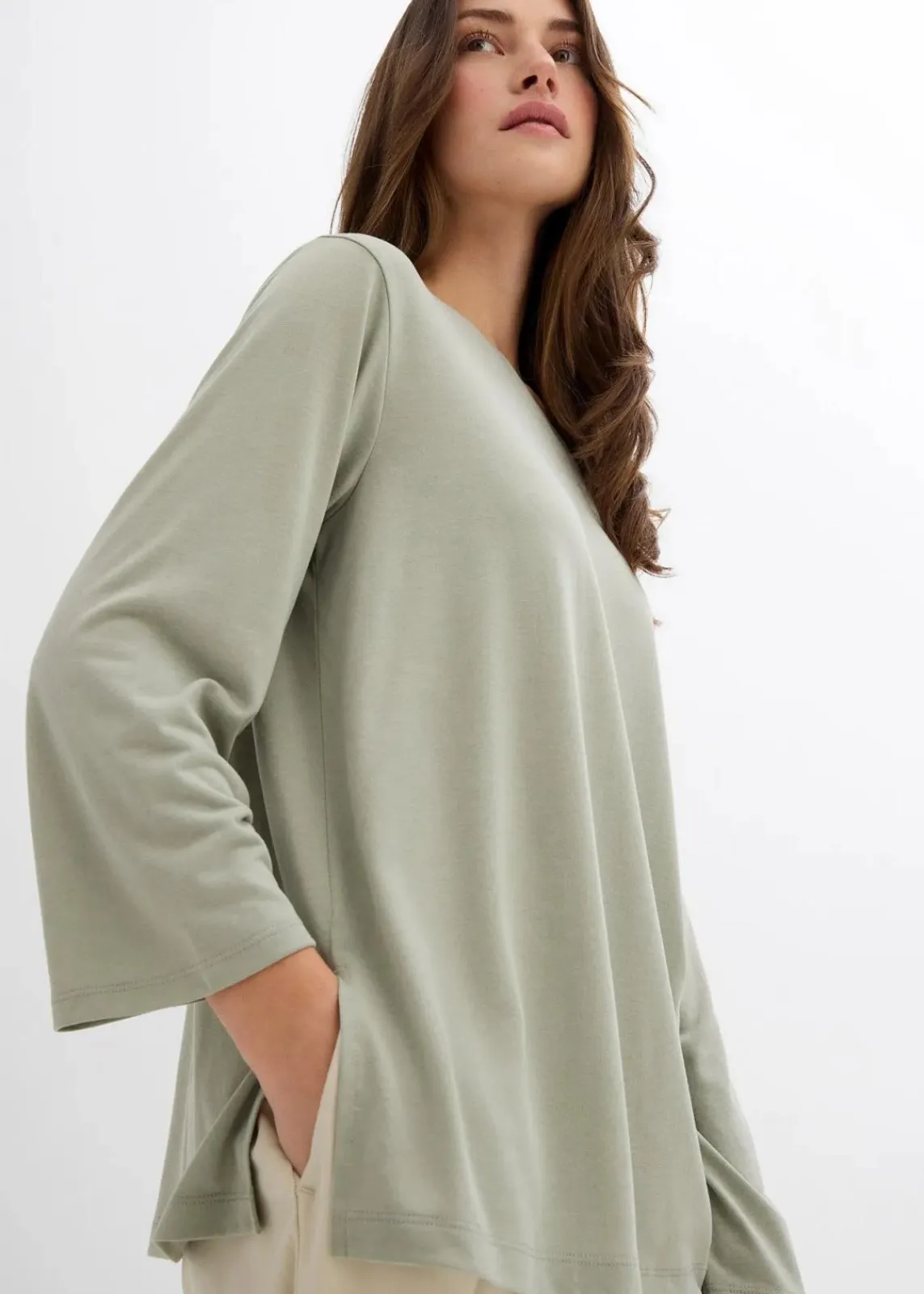 bonprix Shirts & Tops^Off-Shoulder-Shirt aus softem Modal-Mix seegras