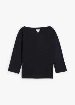 bonprix Shirts & Tops^Off-Shoulder-Shirt aus softem Modal-Mix schwarz