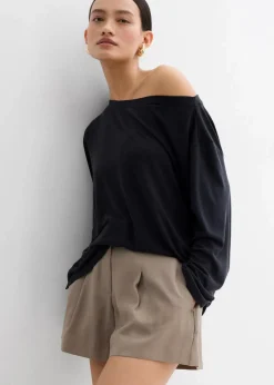 bonprix Shirts & Tops^Off-Shoulder-Shirt aus softem Modal-Mix schwarz
