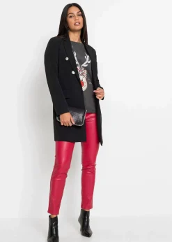 bonprix Shirts & Tops^Off-Shoulder-Shirt mit Weihnachtsmotiv anthrazit meliert