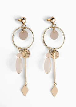 bonprix Schmuck|Schuhe & Accessoires In Spezialgrößen·Schmuck^Ohrstecker hellgoldfarben/creme