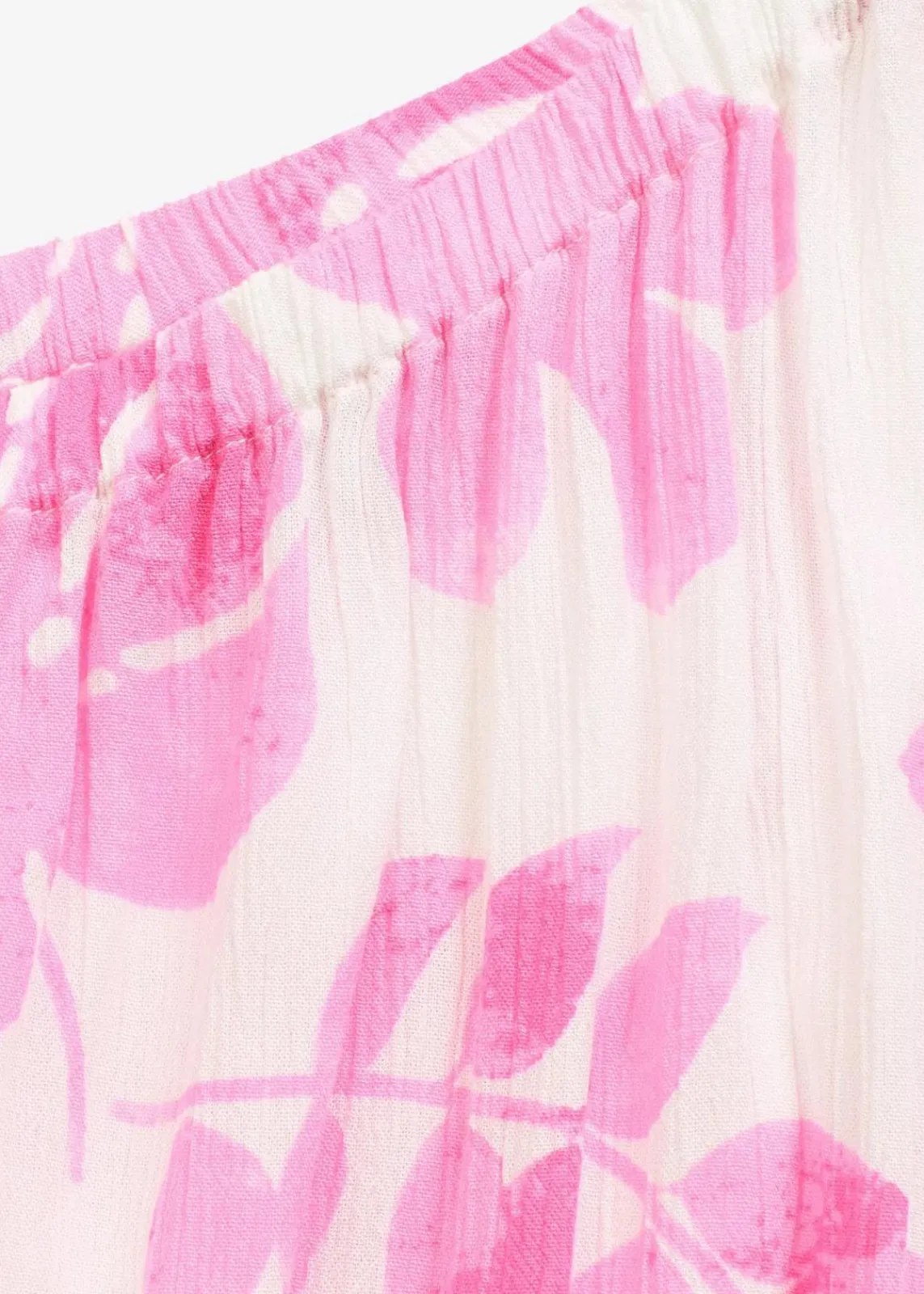 bonprix Nachhaltigere Materialien|Blusen & Tuniken^One-Shoulder-Bluse aus strukturierter Viskose weiß/fuchsia floral