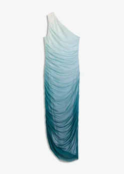 bonprix Kleider^One-Shoulder-Kleid mit Mesheinsatz pfeffergrün
