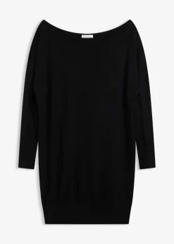 bonprix Bekleidung·Umstandsmode|Bekleidung·Pullover & Strickjacken^One-Shoulder-Strickkleid schwarz