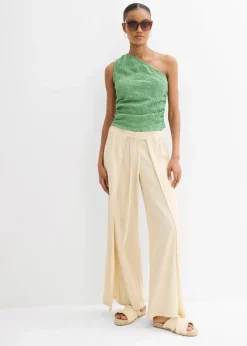 bonprix Shirts & Tops^One-Shoulder-Top in Struktur Optik efeugrün