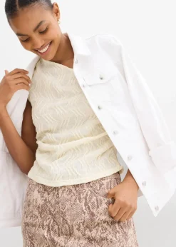 bonprix Shirts & Tops^One-Shoulder-Top in Struktur Optik cremeweiß