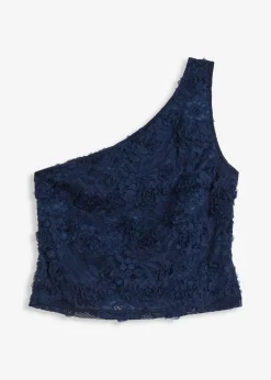 bonprix Shirts & Tops^One-Shoulder-Top mit Stickerei blau