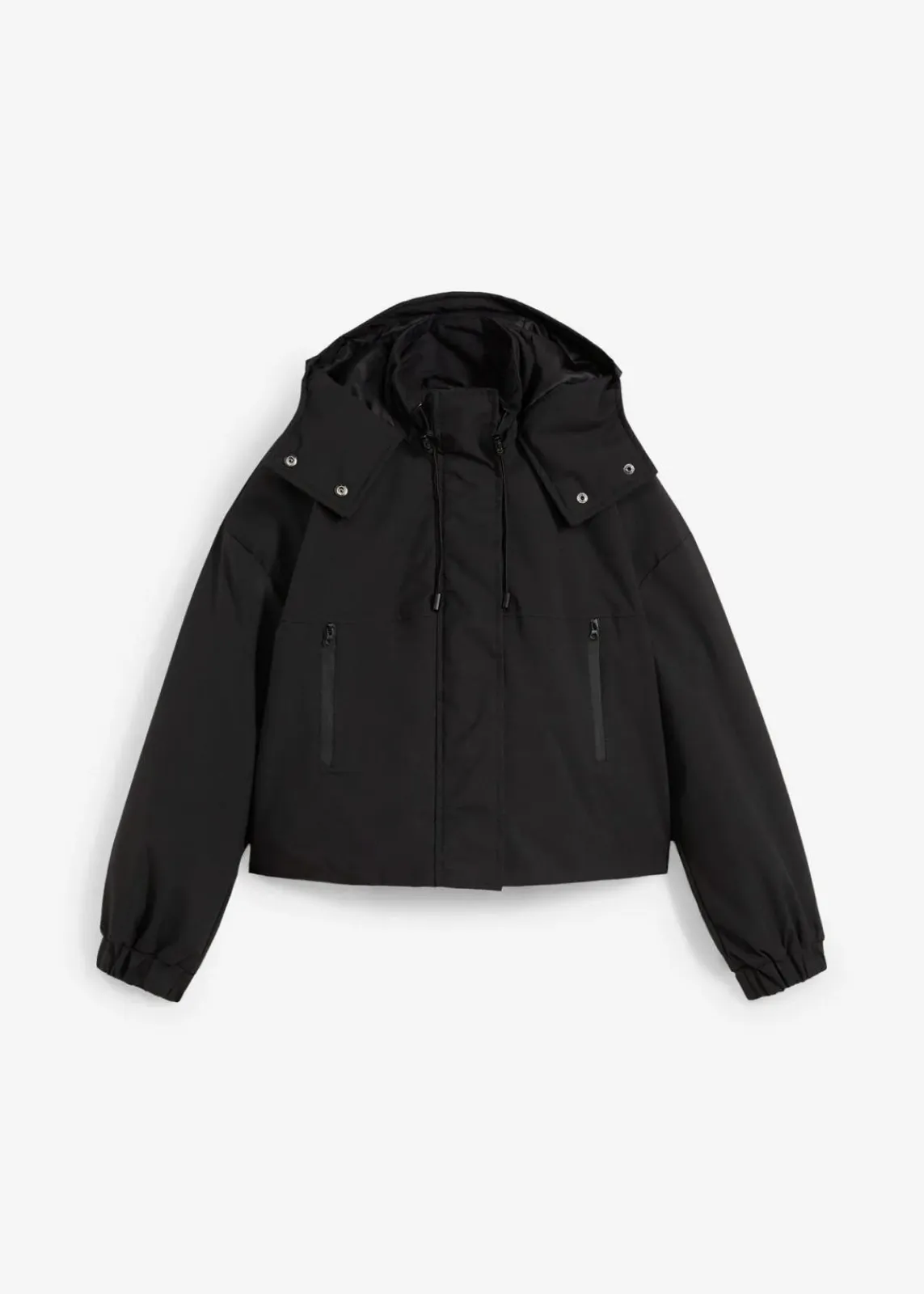 bonprix Bekleidung·Hosen|Jacken & Mäntel^Outdoorjacke, verkürzt, wasserabweisend schwarz