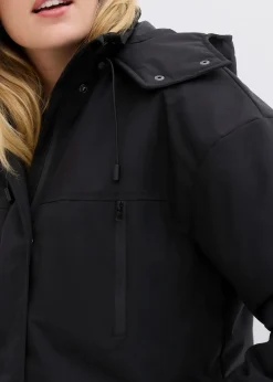 bonprix Bekleidung·Hosen|Jacken & Mäntel^Outdoorjacke, verkürzt, wasserabweisend schwarz