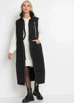 bonprix Bekleidung·Hosen|Nachhaltigere Materialien^Outdoor-Weste mit Bionic-Finish schwarz
