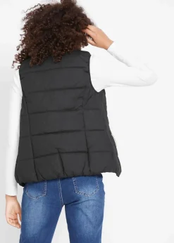 bonprix Bekleidung·Hosen^Outdoor-Weste mit Stehkragen schwarz