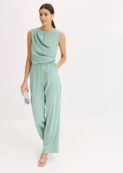 bonprix Bekleidung·Homewear|Festliche Mode^Overall aus glänzendem Satin pastellgrün