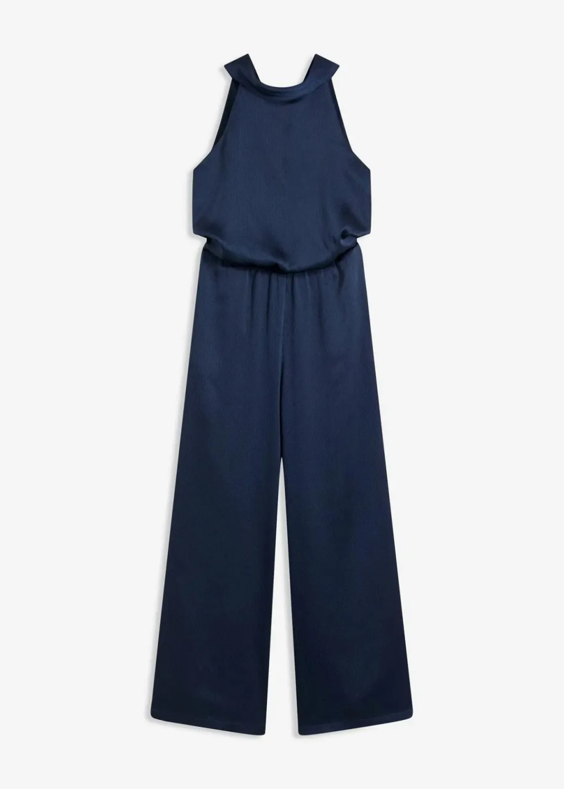 bonprix Bekleidung·Homewear|Festliche Mode^Overall aus strukturiertem Satin dunkelblau