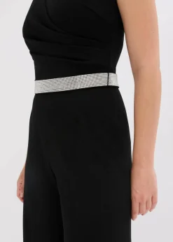 bonprix Bekleidung·Homewear|Festliche Mode^Overall aus strukturiertem Crepe schwarz