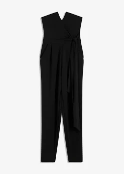 bonprix Festliche Mode|Jumpsuits^Overall mit Bustier-Ausschnitt und Binde-Detail schwarz