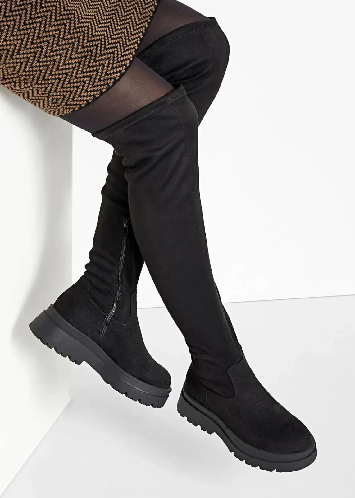 bonprix Stiefel^Overknee Stiefel schwarz