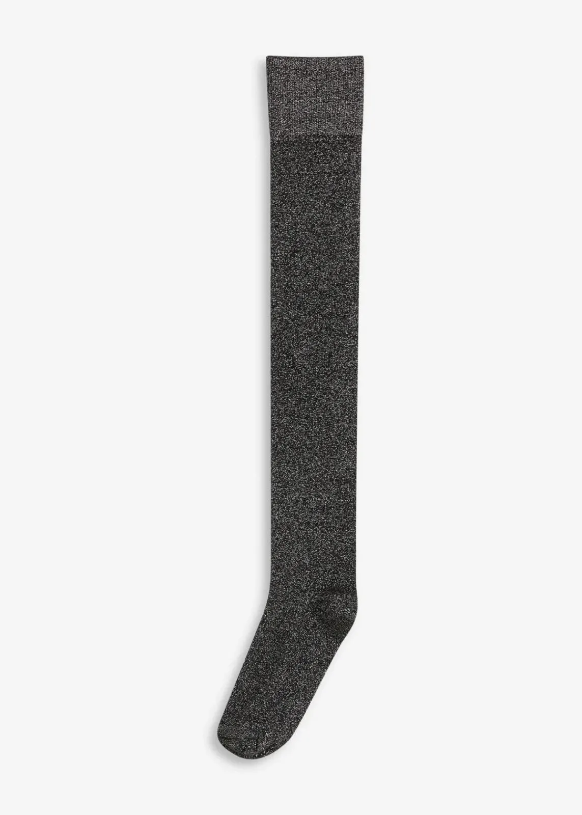 bonprix Nachhaltigere Materialien|Socken & Strumpfhosen^Overknee Strümpfe mit Lurex und Bio-Baumwolle schwarz/silber