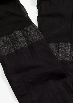 bonprix Nachhaltigere Materialien|Socken & Strumpfhosen^Overknee Strumpfhose 70den mit Glitzerrand mit recyceltem Polyamid schwarz/silber