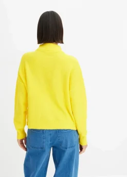 bonprix Bekleidung·Umstandsmode|Bekleidung·Jeans^Oversize Boxy-Pullover mit Struktur narzissengelb